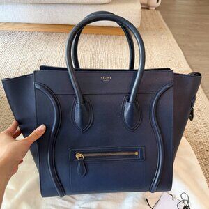 LARGE Celine Luggage Navy with Authenticity card